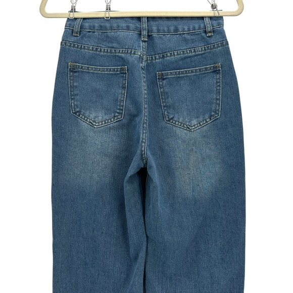 NEW Commense Womens XS Jeans High Rise Wide Leg Denim Western Jeans - Picture 5 of 11